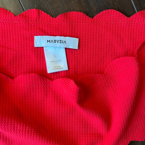Marysia red scalloped two piece swimsuit - Picture 2 of 4